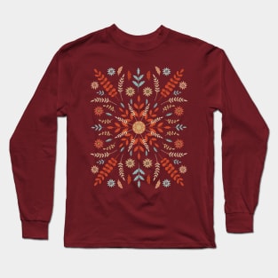 Folk Art Christmas Design Long Sleeve T-Shirt